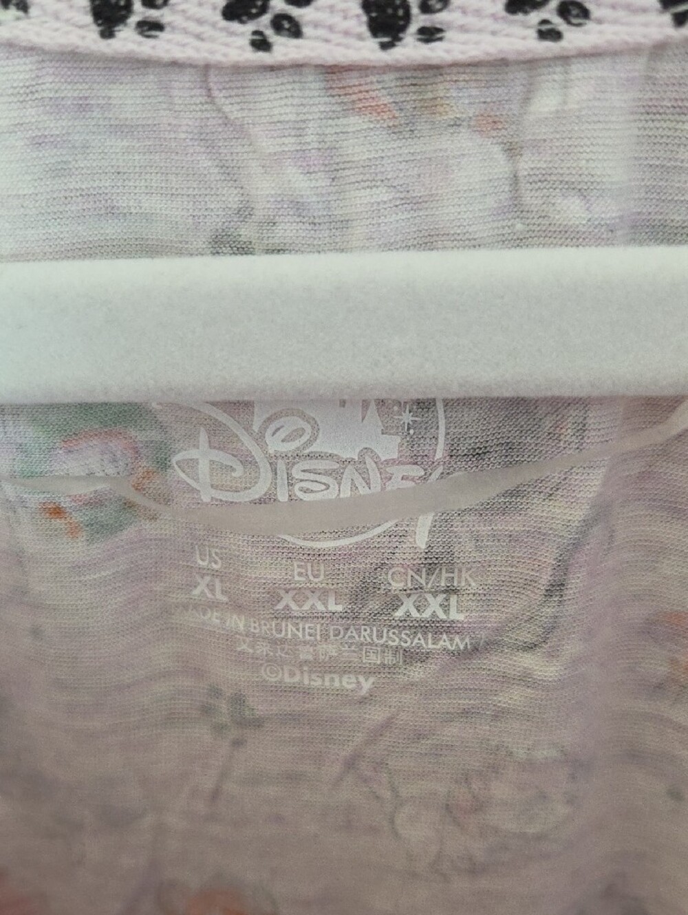 Disney Pastel Purple Short Sleeve Tee with Multicolored Cat Motif - Picture 4 of 6